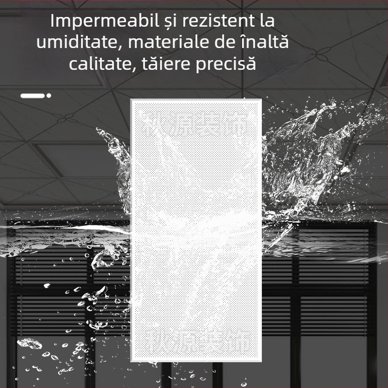 Panou perforat din aluminiu cu vopsea pulbere, 300x600, pentru plafoanele din bucătărie, baie și balcon