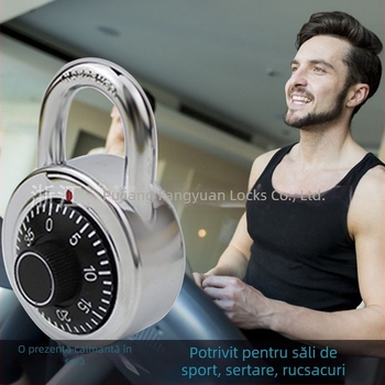 Lacăt cu combinație de 50 mm, disc rotativ – pentru sală de sport, stil antic, bagaje și dulapuri în cămine