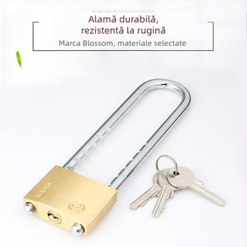 Plum Blossom lacăt din cupru retractabil de 50 mm XL0150 cu braț lung pentru dulapuri și uși de depozit