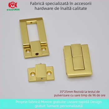 Încuțiune din aliaj de zinc cu cataramă în formă de soare, 35x25, cutie din lemn pentru ambalare, accesorii metalice pentru încuietori