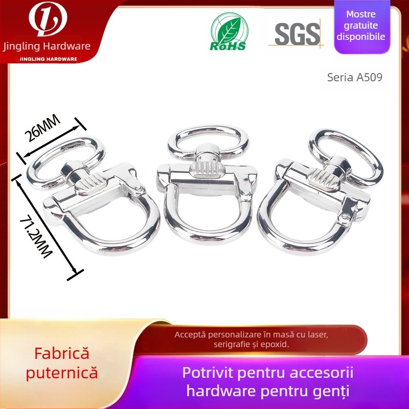 Cataramă pentru geantă din aliaj de zinc, cataramă rotativă în formă de 8, cataramă cu arc – accesorii hardware DIY pentru genți
