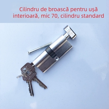 Cilindru de încuietoare din aluminiu pentru ușă interioară, dimensiune compactă 70, cilindru pentru dormitor