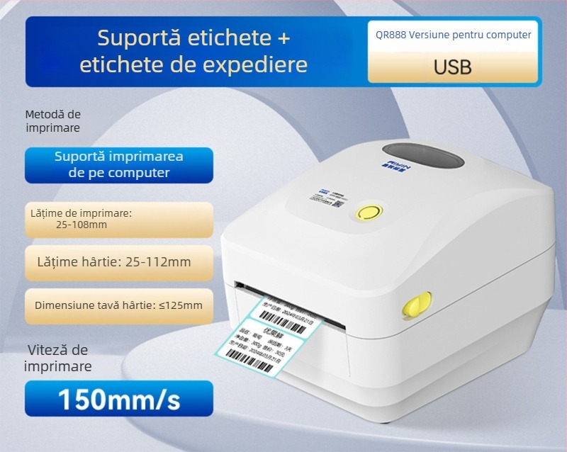 Qirui QR888 imprimantă termică pentru etichete, comerț electronic transfrontalier