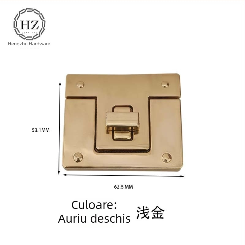 Încuietoare rotativă din metal pentru genți din piele DIY, accesorii din aliaj de zinc turnat