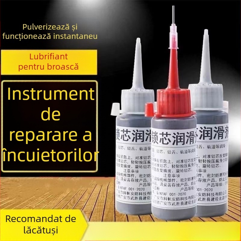 Pulbere lubrifiantă pentru cilindrul de încuietoare: grafit și pulbere de plumb pentru uși, utilizare casnică