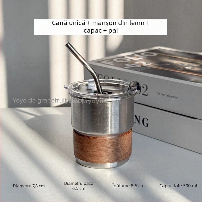 Cană din oțel inoxidabil 304, cu un singur perete, pentru camping, apă și bere – portabilă pentru mașină