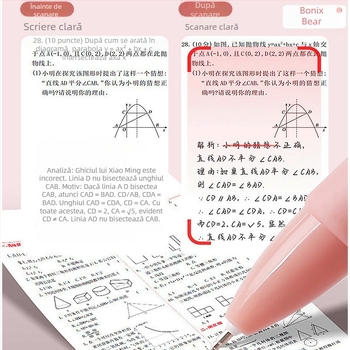 Pix cu vârf de pensulă negru, cerneală uscată rapid, scriere netedă, mecanism de apăsare, vârf ST, cerneală de rezervă