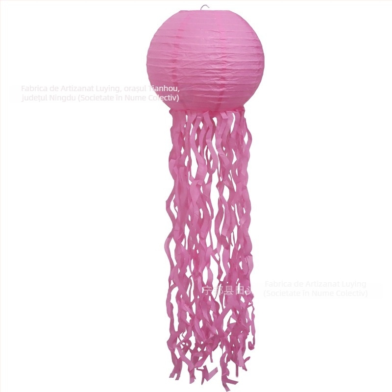 Lanterne din hârtie în formă de meduză, temă Ocean, decor pentru ziua de naștere a sirenei, lanterne suspendate colorate