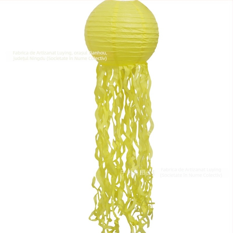 Lanterne din hârtie în formă de meduză, temă Ocean, decor pentru ziua de naștere a sirenei, lanterne suspendate colorate