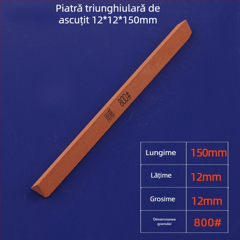 Bandă triunghiulară abrazivă pentru șlefuire și lustruire, 12×150 mm, corund roșu