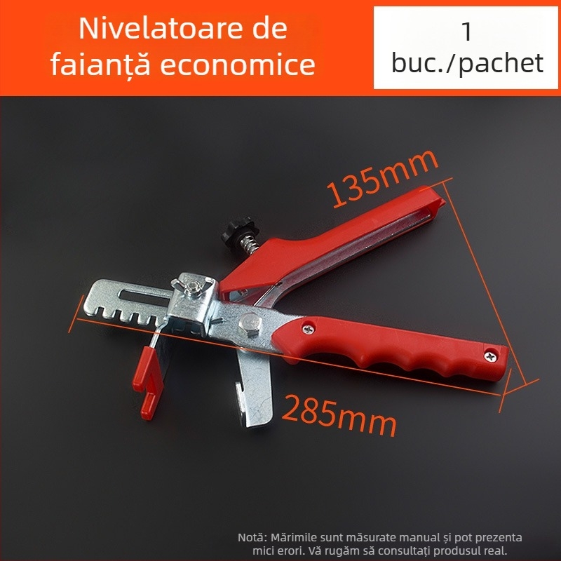 Nivelator de plăci ceramice, model de lux, cu canal ultra-fin, asistent pentru montajul plăcilor de podea, bază solidă 0,35 mm, 0,5 mm