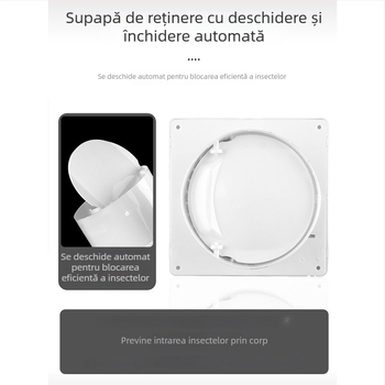 Ventilator de evacuare pentru baie și bucătărie, ventilație puternică pentru uz casnic