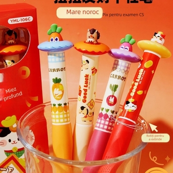 Pix gel 3D rotativ pentru fete, cerneală neagră cu uscare rapidă, inspirat de Anul Calului