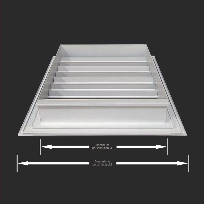 Grilă de ieșire a aerului din aliaj de aluminiu, lamelată, cu un singur strat, pentru ventilația centrală, reglabilă pentru atelier fără praf