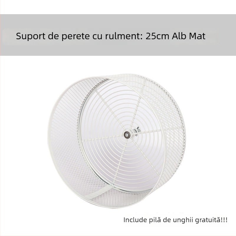 Roată de alergare montată pe perete, silențioasă, cu funcție de ascuțire a unghiilor; dimensiune mare, potrivită pentru animale mici