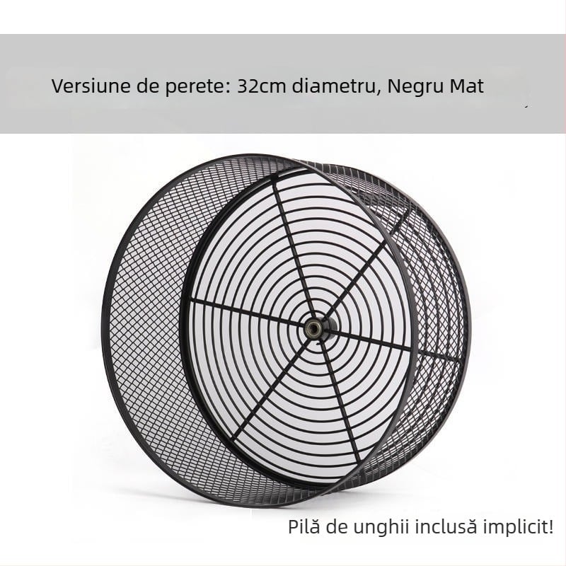 Roată de alergare montată pe perete, silențioasă, cu funcție de ascuțire a unghiilor; dimensiune mare, potrivită pentru animale mici
