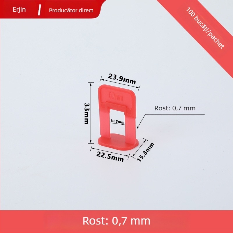 Instrument de nivelare a plăcilor în stil rus, nivelă cu două coloane, clips de poziționare a rosturilor, precizie 0,5–2,0 mm
