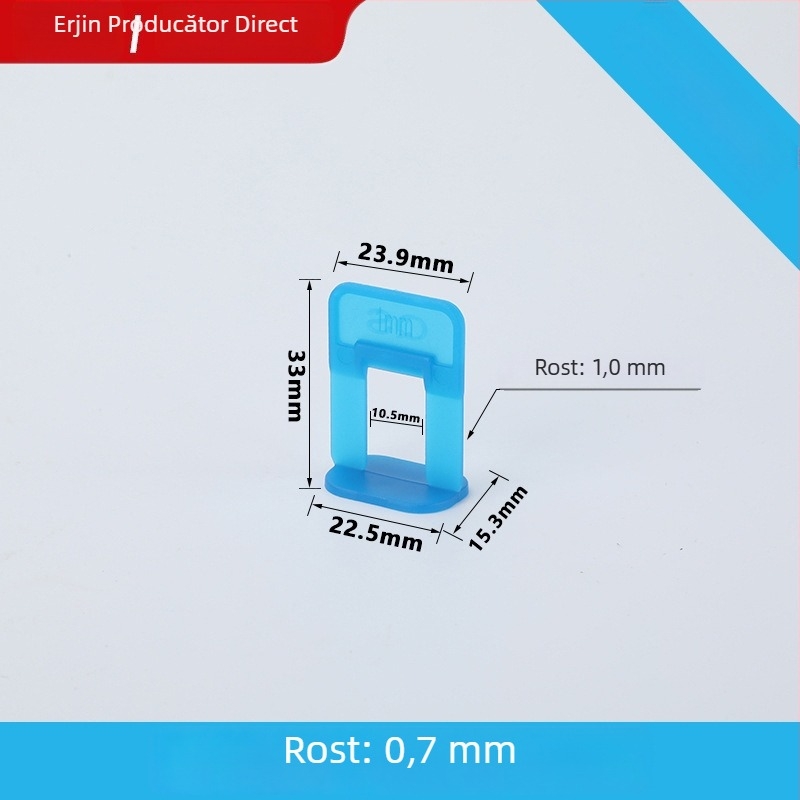 Instrument de nivelare a plăcilor în stil rus, nivelă cu două coloane, clips de poziționare a rosturilor, precizie 0,5–2,0 mm