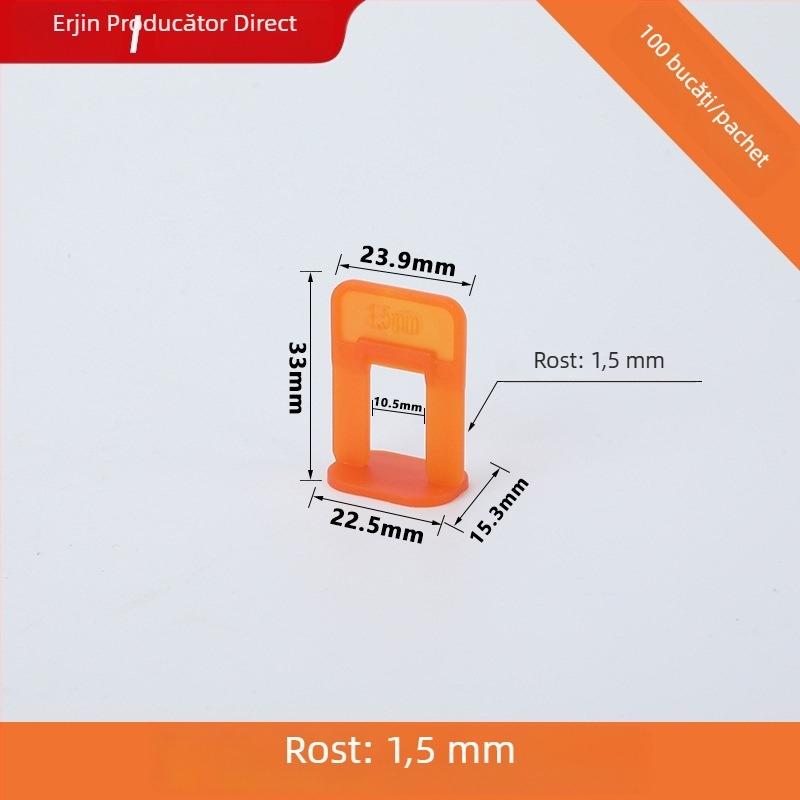Instrument de nivelare a plăcilor în stil rus, nivelă cu două coloane, clips de poziționare a rosturilor, precizie 0,5–2,0 mm