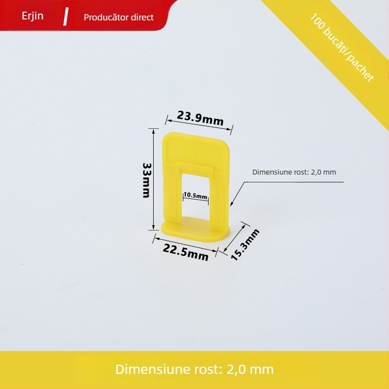 Instrument de nivelare a plăcilor în stil rus, nivelă cu două coloane, clips de poziționare a rosturilor, precizie 0,5–2,0 mm