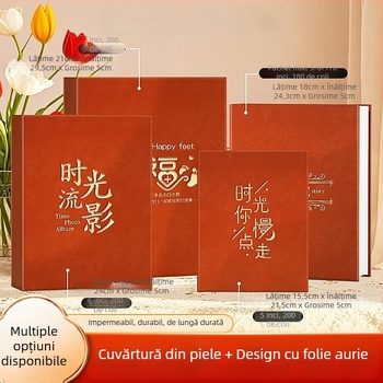 Album foto de 5–6 inchi, album memorabil, capacitate mare pentru fotografii de familie și de cuplu, cu pagini de tip inserție.