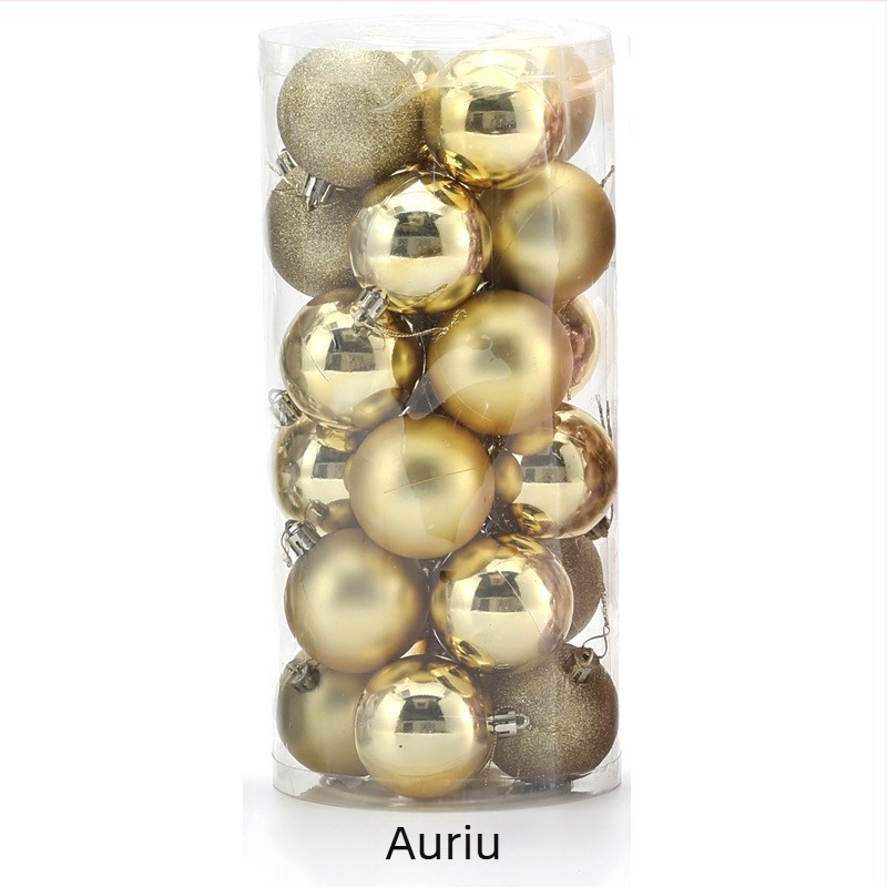Bile de Crăciun ambalate în găleată, ornamentе lucioase pentru agățat, decorațiuni electroplate, accesorii DIY