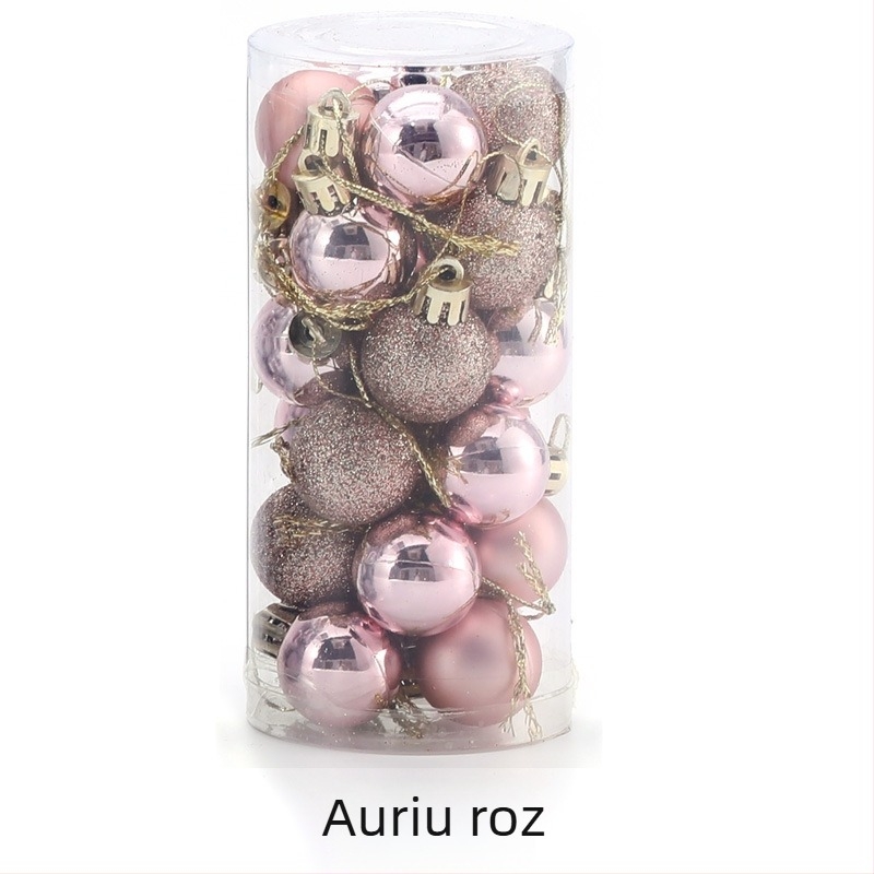 Bile de Crăciun ambalate în găleată, ornamentе lucioase pentru agățat, decorațiuni electroplate, accesorii DIY