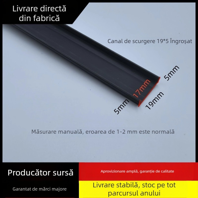 Canal din plastic în formă de U pentru pereți exteriori, separator de tencuială și direcționare a apei la ferestre și balcoane