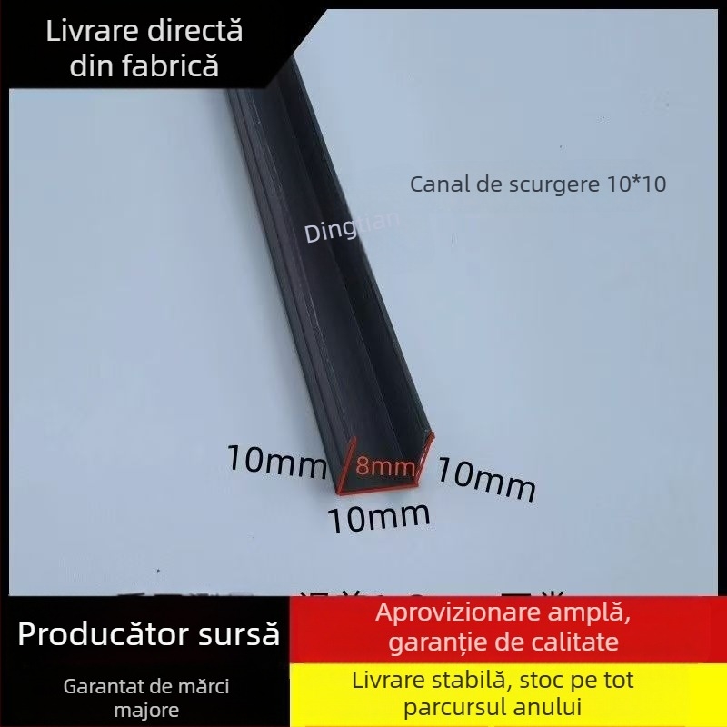 Canal din plastic în formă de U pentru pereți exteriori, separator de tencuială și direcționare a apei la ferestre și balcoane