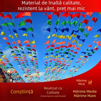 Set de stegulețe triunghiulare multicolore pentru nunți, zile de naștere și evenimente