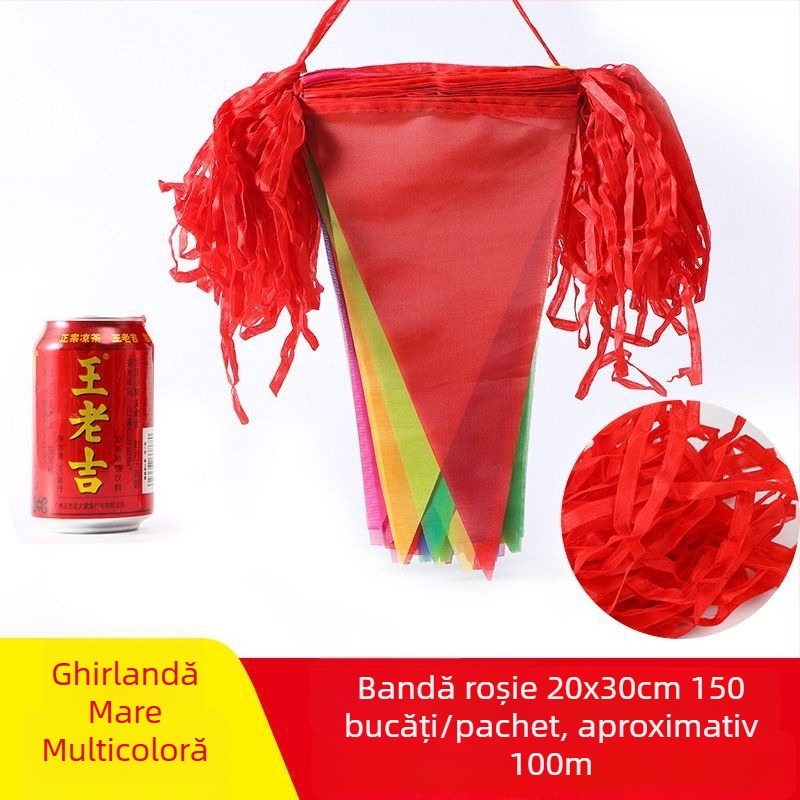 Set de stegulețe triunghiulare multicolore pentru nunți, zile de naștere și evenimente