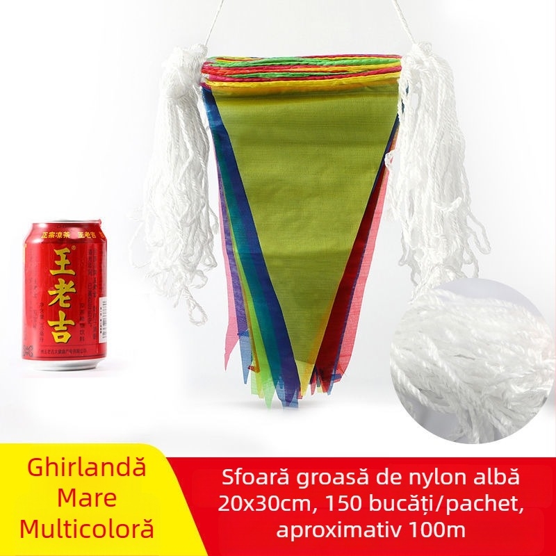 Set de stegulețe triunghiulare multicolore pentru nunți, zile de naștere și evenimente