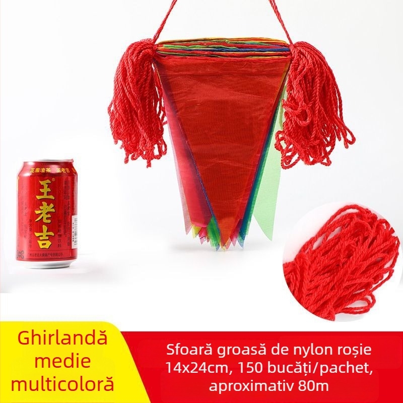Set de stegulețe triunghiulare multicolore pentru nunți, zile de naștere și evenimente