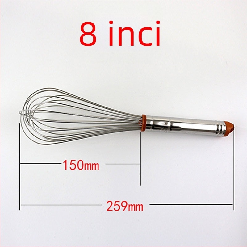 Sanneng SN4883 din oțel inoxidabil, 8/10 inci beatător manual pentru ouă – uz casnic