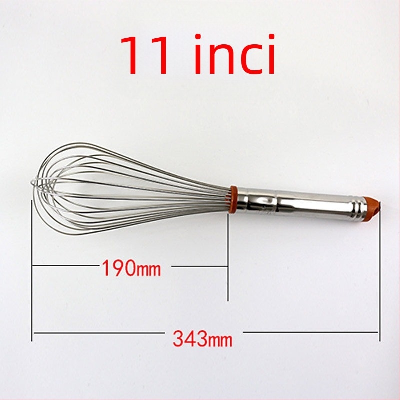 Sanneng SN4883 din oțel inoxidabil, 8/10 inci beatător manual pentru ouă – uz casnic