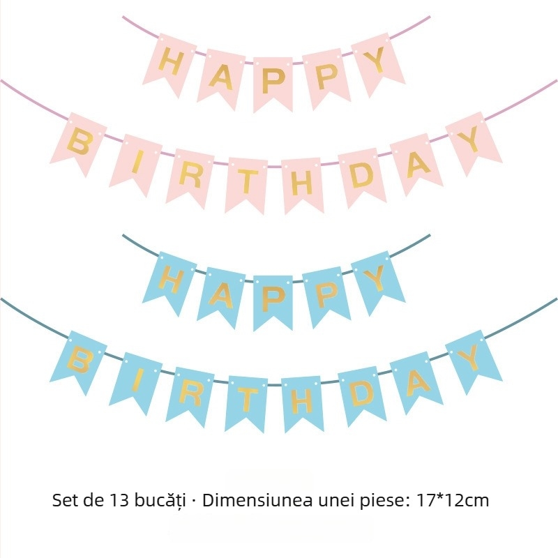 Banner cu litere Happy Birthday, cu folie de aur, în formă de coadă de pește, decor pentru perete de petrecere