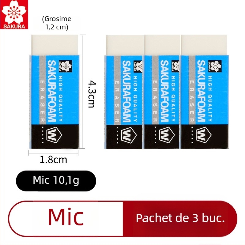 Radieră cu design Sakura Japoneză – ultra-curată, fără resturi, pentru artă și desene ale elevilor din învățământ primar