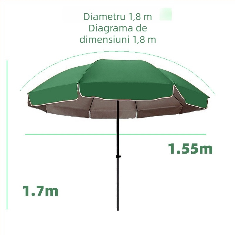 Umbrelă circulară de exterior pentru soare, umbrelă mare de umbrire, umbrelă de protecție solară pentru standuri, umbrelă mare de grădină pliabilă, umbrelă publicitară în vrac
