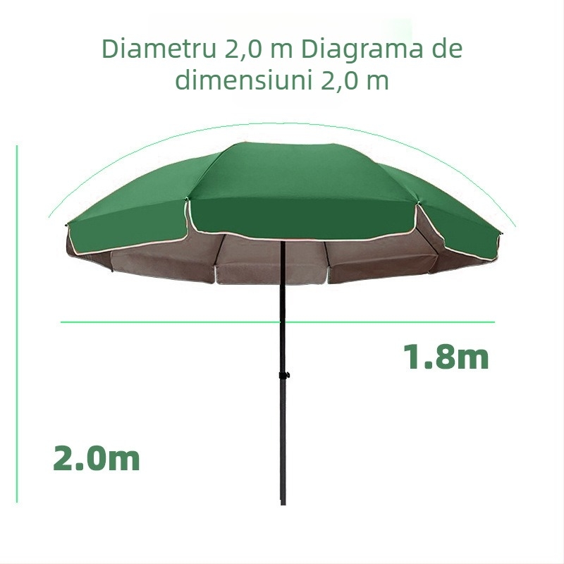 Umbrelă circulară de exterior pentru soare, umbrelă mare de umbrire, umbrelă de protecție solară pentru standuri, umbrelă mare de grădină pliabilă, umbrelă publicitară în vrac