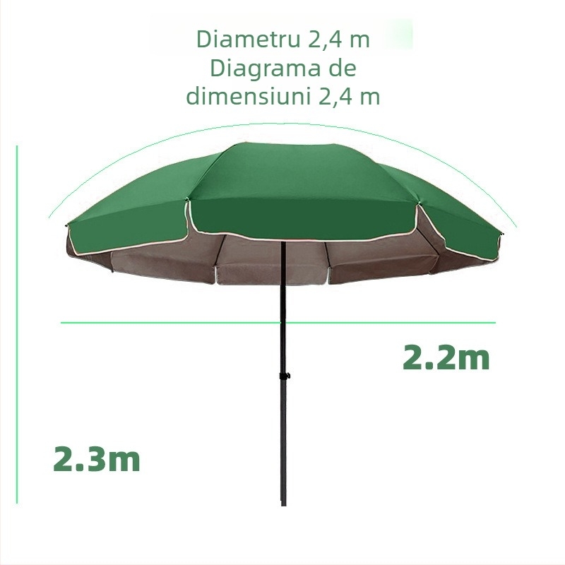 Umbrelă circulară de exterior pentru soare, umbrelă mare de umbrire, umbrelă de protecție solară pentru standuri, umbrelă mare de grădină pliabilă, umbrelă publicitară în vrac