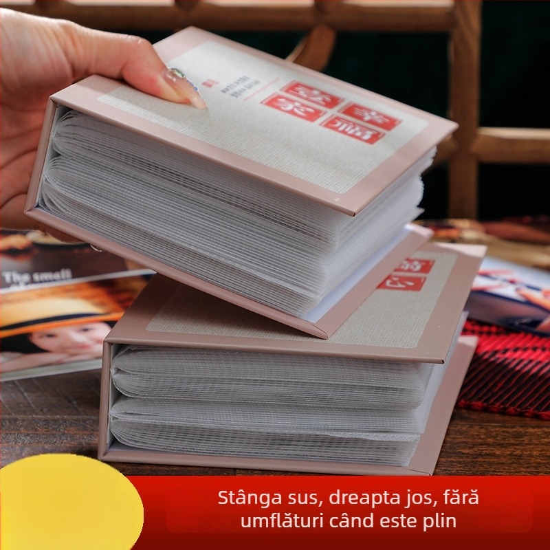 Album foto laminat cu pagini de inserție, disponibile în 5, 6 sau 7 inci; album de creștere pentru copii, cu capacitate mare