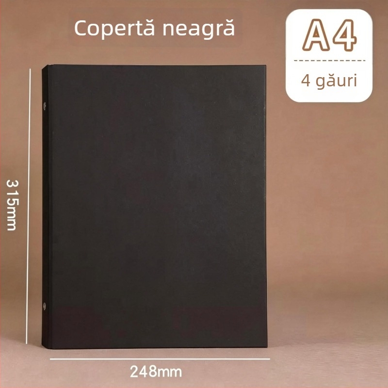 DIY album foto gol cu copertă din hârtie kraft A4, cu foi detașabile, pagini în acordeon, pentru colegi