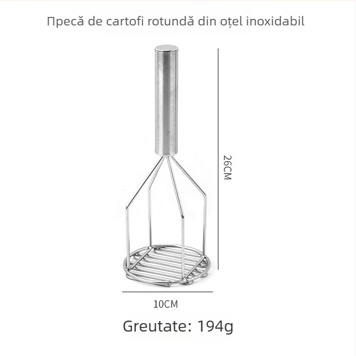 Presă de cartofi din oțel inoxidabil, zdrobitor manual cu două straturi