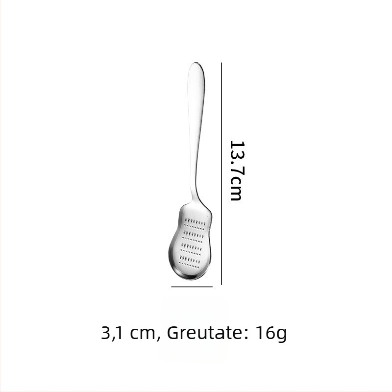 Lingură de măcinat ghimbir și usturoi din oțel inoxidabil 304, instrument manual pentru zdrobire și piure, utilizare casnică