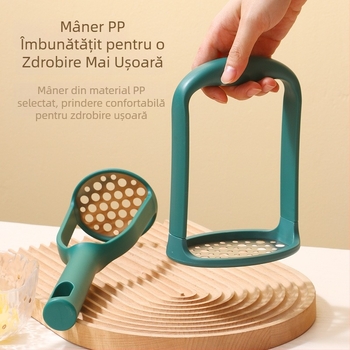 Presa manuală de usturoi și zdrobitor de cartofi, ustensilă de bucătărie pentru hrana bebelușilor