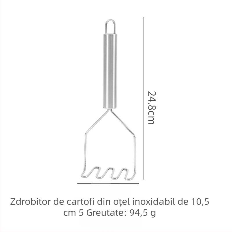 Zdrobitor de cartofi, din oțel inoxidabil 430, unealtă de bucătărie