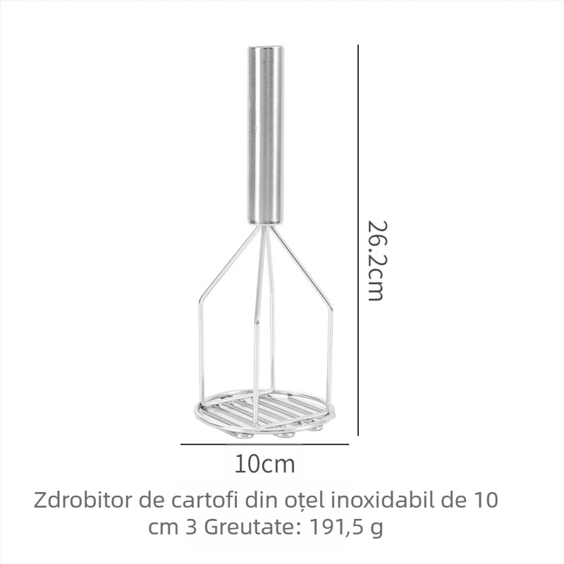 Zdrobitor de cartofi, din oțel inoxidabil 430, unealtă de bucătărie