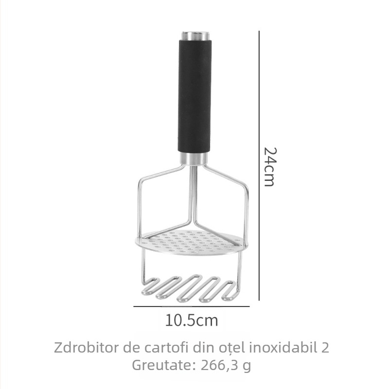 Zdrobitor de cartofi, din oțel inoxidabil 430, unealtă de bucătărie