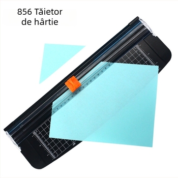 Tăietor de hârtie A4, compact și portabil, pentru birou, din plastic, mecanism glisant