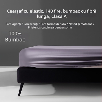 Clasa A, cearșaf cu elastic din bumbac cu fire lungi, protecție pentru saltea, set de lenjerie antiderapant